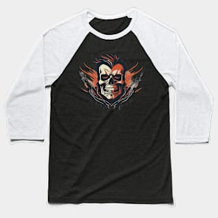 Skull & Crossbones Rock: Edgy Band Logo T-Shirt Designs Baseball T-Shirt